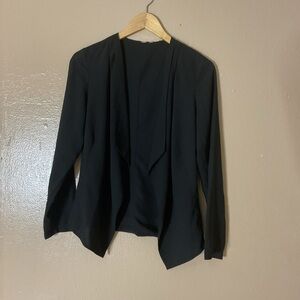 Black Blazer with asymmetrical hem and long sleeves